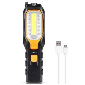 Haofy LED工作灯手电筒，野营灯,USB检查大灯,带磁性底座和4种模式超亮工作灯 10.99欧到手
