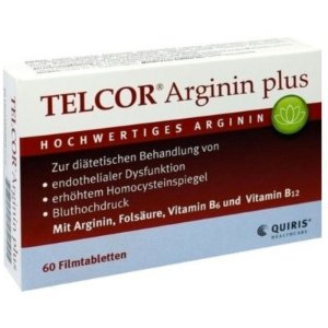 德国TELCOR Arginin plus 精氨酸叶酸片 稳定血压片 60片装 指导价23.5欧，折后仅15.95欧，全德超低