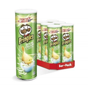 Pringles Sour Cream && Onion Chips 品客薯片超值6罐装特价再85折！！折后仅售7欧 指导价15.54欧