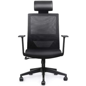 符合人体工学的Amzdeal办公椅，可调节PU头枕，带腰部支撑和摇杆功能的转椅，承重达136kg i就难受128.99欧