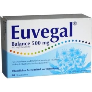 纯天然Euvegal Balance 500mg高含量缬草片 安睡助眠