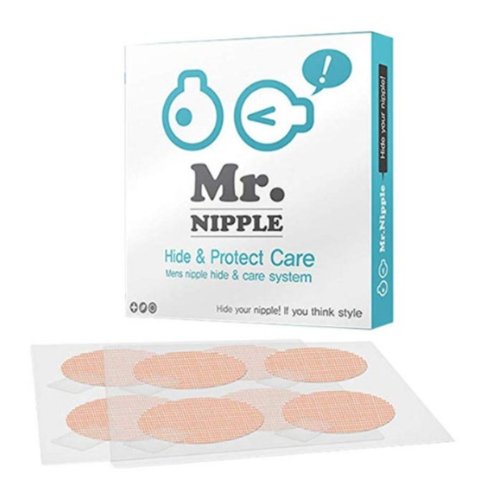 仅售17.99欧Mr Nipple男士乳贴 预防摩擦，男士乳头垫防水隐形乳头盖，透气防过敏一次性裸色乳头盖