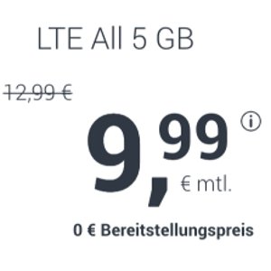 包月电话、短信、5GB上网月租指导价12.99欧，折后9.99欧