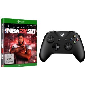 周末游戏特惠中，微软的Xbox无线手柄（蓝牙版）+ NBA 2K20游戏到手仅69€，价值 118.94€，相当于买游戏送手柄
