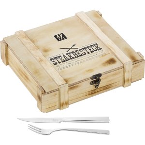 Prime Day 德亚小黑五！德国双立人牛排刀叉12件套包含精致木质礼盒指导价69.95欧，折后只要20.99 欧