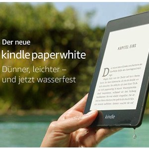 上万好评！超新一代Kindle Paperwhite电子书阅读器黑色/白色带WLAN 指导价119.9欧 折后77.99欧！全机身防水！双倍内存容量