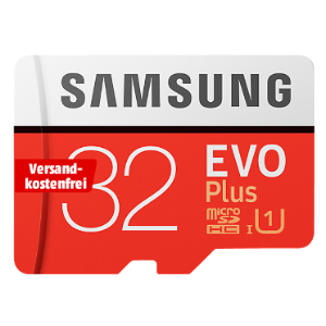 三星EVO Plus 32GB存储卡指导价22.99欧，折后12欧免邮，仅今晚