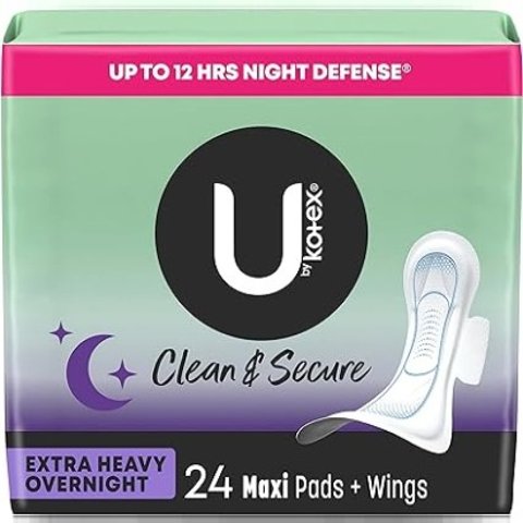 U by Kotex 超强夜用 带护翼 24片