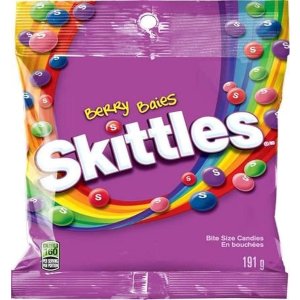 Skittles2个$6浆果耐嚼糖果袋