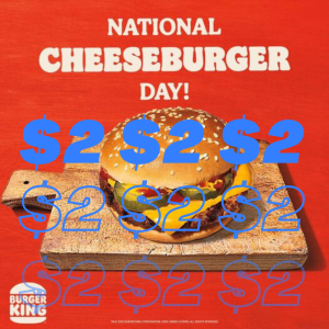 Burger King 汉堡王 国家芝士汉堡日 汉堡控忍不了了