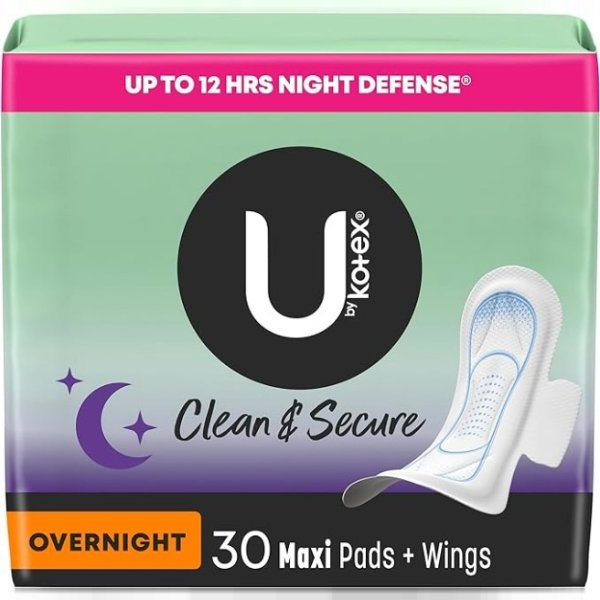 U by Kotex Clean & Secure 夜用大护垫 30片