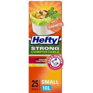 Hefty 强韧型可降解垃圾袋 10L*25个 自带A&H柠檬除臭剂