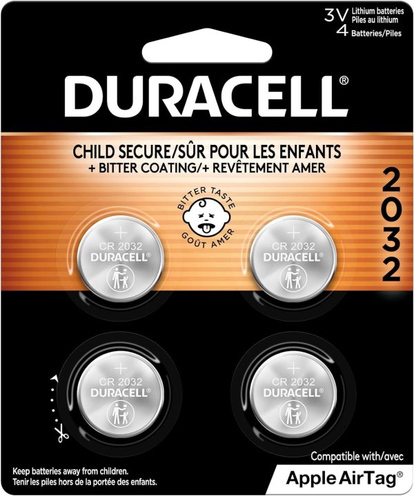 Duracell 金霸王 CR2032 3v 纽扣锂电池 4粒 