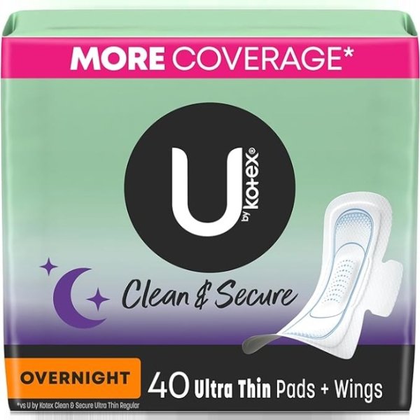 U by Kotex Clean & Secure 超薄夜用卫生巾40片