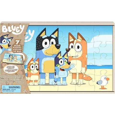 Bluey7 件木质拼图套装