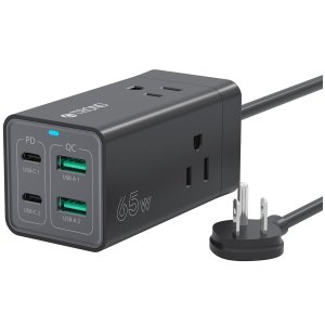 💥史低价💥：TROND 65W 桌面充电站 3AC 2USB-C 2USB-A支持快充