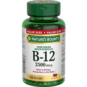 Nature's Bounty支持能量代谢维生素B12 2500mg 120粒