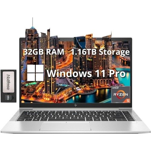 HP EliteBook 845 G7 14" 笔记本 AMD Ryzen 5 Pro 4650U, 1.16TB Storage(1TB SSD+160GB Docking Station Set), 32GB RAM