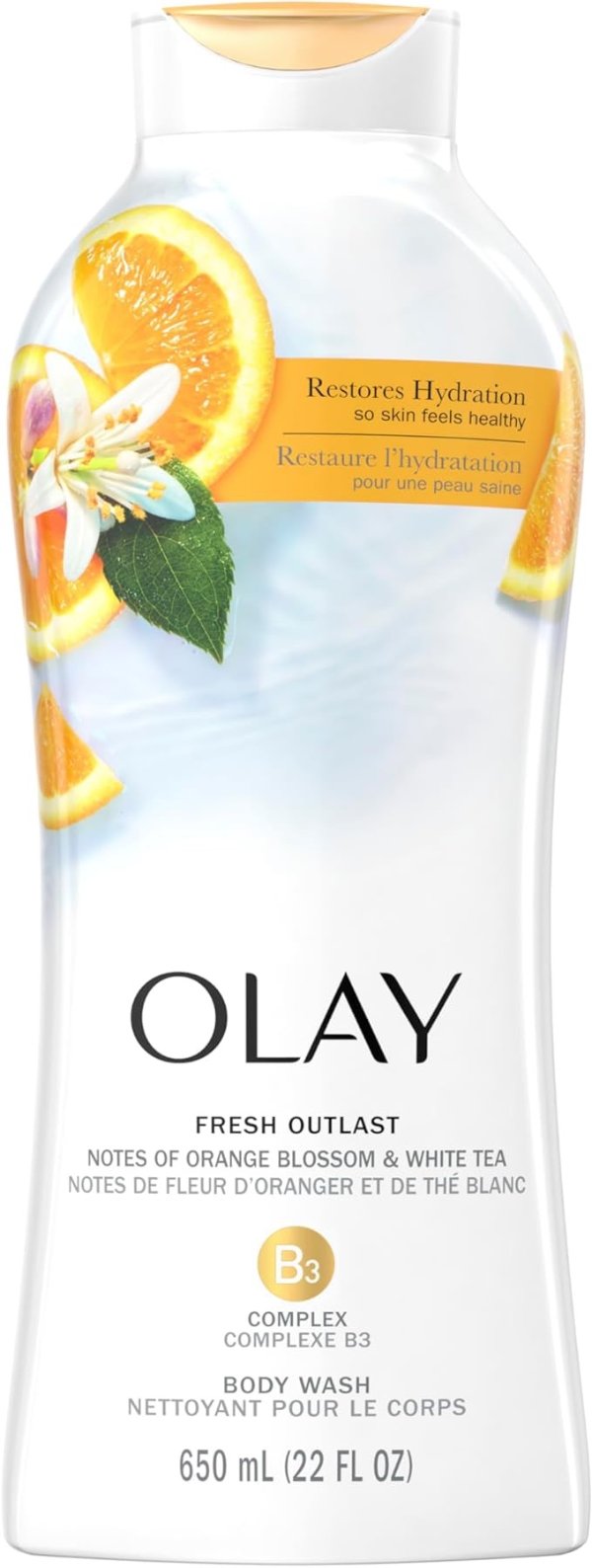 OLAY 玉兰油沐浴露 650ML 清新橙花和白茶香 