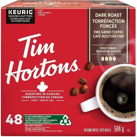 Tim Hortons 深烘咖啡胶囊 48颗