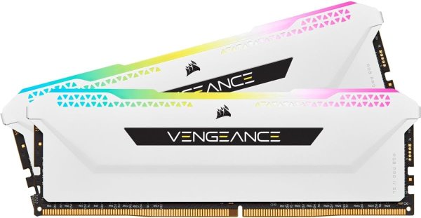 3600MHzn内存条 Vengeance RGB Pro SL 32GB (2x16GB) DDR4 3600 (PC4-28800) C18 1.35V Desktop Memory -pack of 1 , White