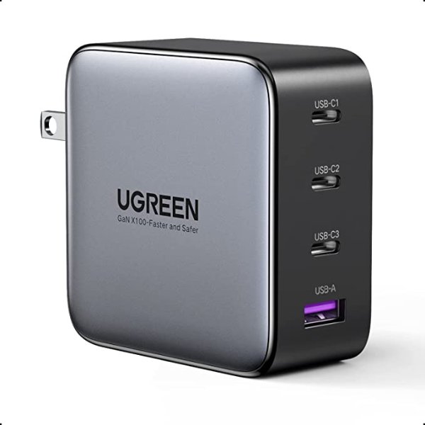 UGREEN 100W 3C+1A口快充充电头