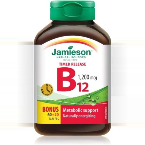 Jamieson 维生素 B12 1200mg 共80片 支持免疫系统