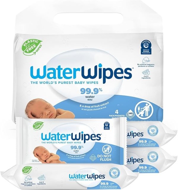 WaterWipes 婴儿湿巾 4包×60张