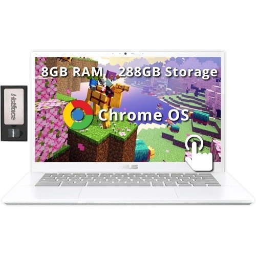 Asus Chromebook Plus 14" 触屏本 Intel i5 1335U, 288GB Storage(128GB SSD+160GB Docking Station Set), 8GB LPDDR5