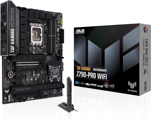 主板TUF Z790-PRO WiFi 6E LGA 1700 (Intel®13th&12th Gen) ATX motherboard(DDR5,PCIe Gen 5 x 16 SafeSlot with Q-Release,Front Panel USB 20Gbps Type-C® with PD)