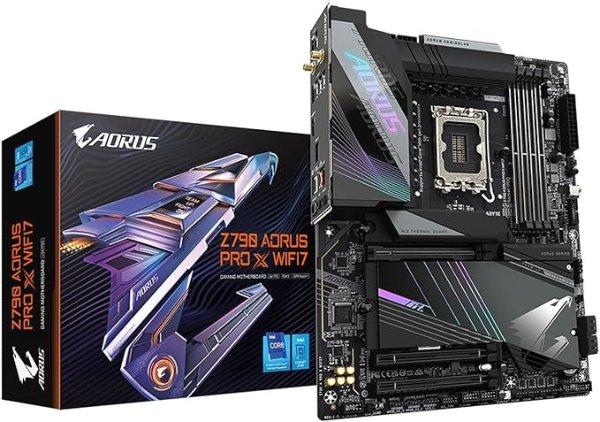 主板Z790 AORUS PRO X WIFI7 LGA 1700 Intel Z790 X ATX with DDR5, 5* M.2, PCIe 5.0, USB 3.2 Type-C, Wi-Fi 7, 5GbE LAN, Q-Flash Plus, EZ-Latch Plus