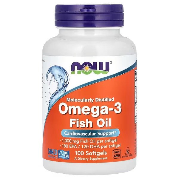 Omega-3 鱼油 1,000 毫克 100 粒软胶囊