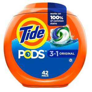 Tide PODS 三合一洗衣球 42个装 超强清洁去污能力