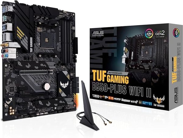 主板TUF Gaming B550-PLUS WiFi II AMD AM4 (第三代Ryzen™) ATX Motherboard