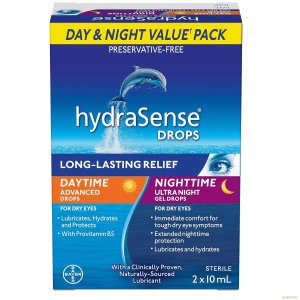 hydraSense 日用+夜用 人工泪液滴眼液套装 添加B5更润眼