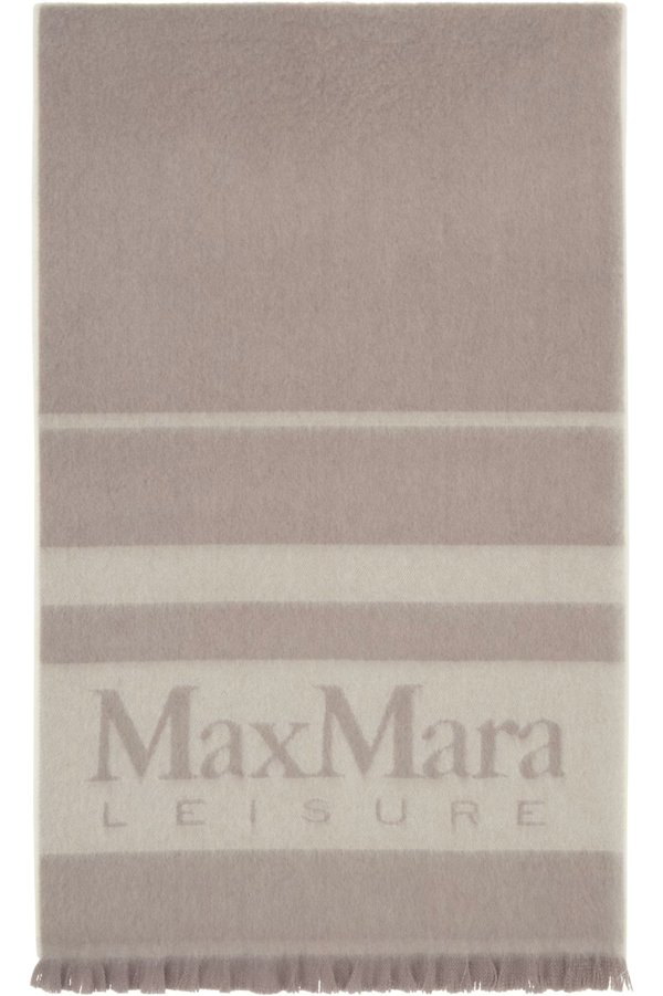 Max Mara Leisure羊毛logo围巾