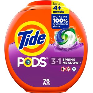 Tide Pods 3合1浓缩洗衣球 76颗 春草香型