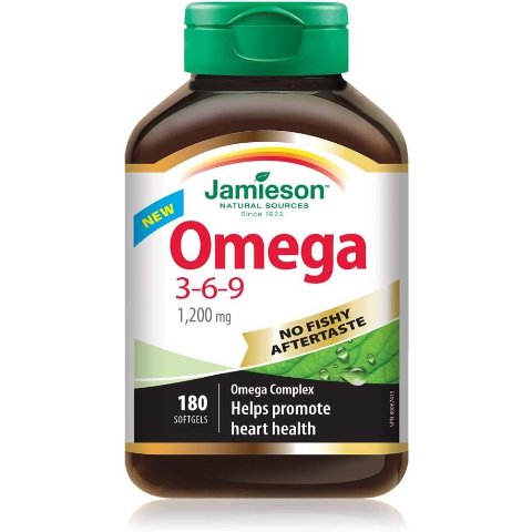 Jamieson 升级无腥味版 Omega 3-6-9鱼油 180粒 吃半年