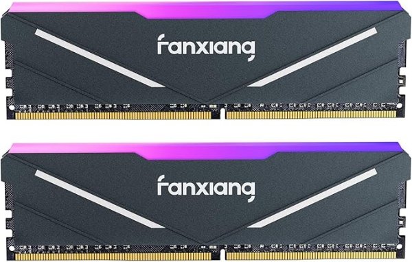 3600MHz内存条 梵想 RAM 16GB(2x8GB) DDR4 3600MHz RGB Compatible for AMD and Intel Desktop Gaming PC Memory(UD11)-Black