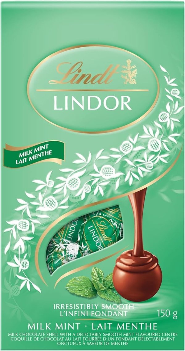 LINDT LINDOR 薄荷牛奶巧克力 150g