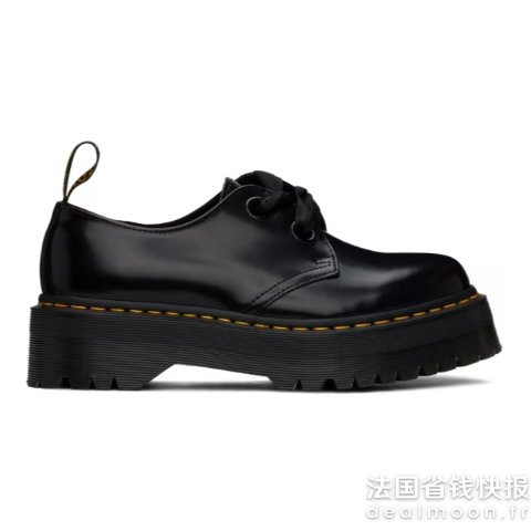ECOWATER黑色 Holly Leather Platform 德比鞋
