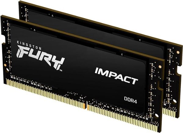 金士顿 FURY Impact 64GB (2x32GB) 3200MHz DDR4 CL20- 笔记本专用 