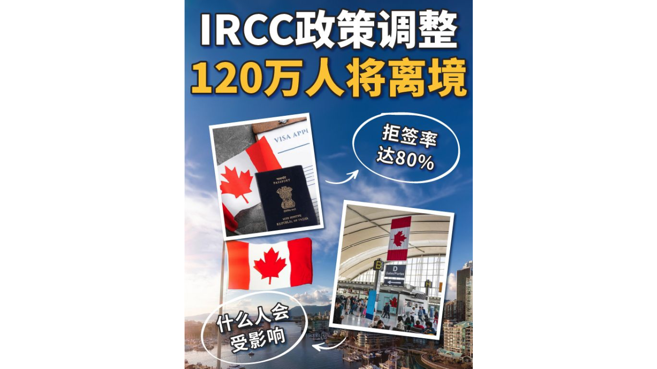 拒签率达80%!  120万人将离境！5大IRCC政策调整