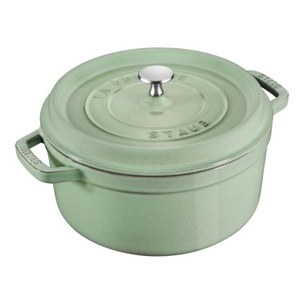 Staub La Cocotte 6.75 升铸铁圆形 Cocotte，鼠尾草