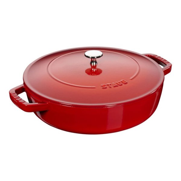 Staub Braisers 3.7 升铸铁圆形炒锅 