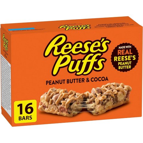 Reese’s Puffs花生酱可可谷物棒🍫16条家庭装