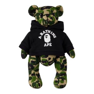 Bape7.7折绿色 & 黑色 ABC Camo Bear 玩偶