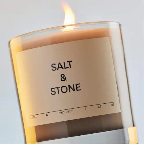 Salt & Stone檀香和香根草蜡烛240g