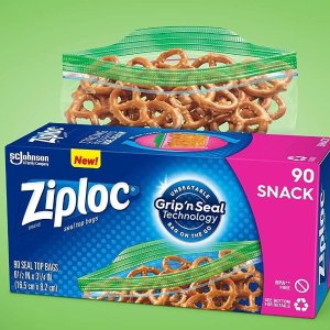 Ziploc 零食和三明治袋 270个 打开思路 还能用来数据线收纳！