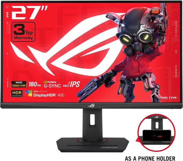 ASUS ROG 27寸 电竞显示器2K ⚡ 高刷低延迟首选